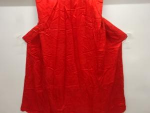 アンティーク　綸子鼓に花模様織り出し長襦袢